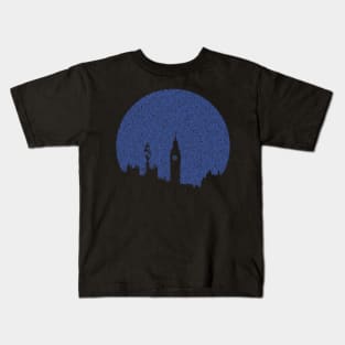 Minimalist Distressed Blue Moon London Kids T-Shirt